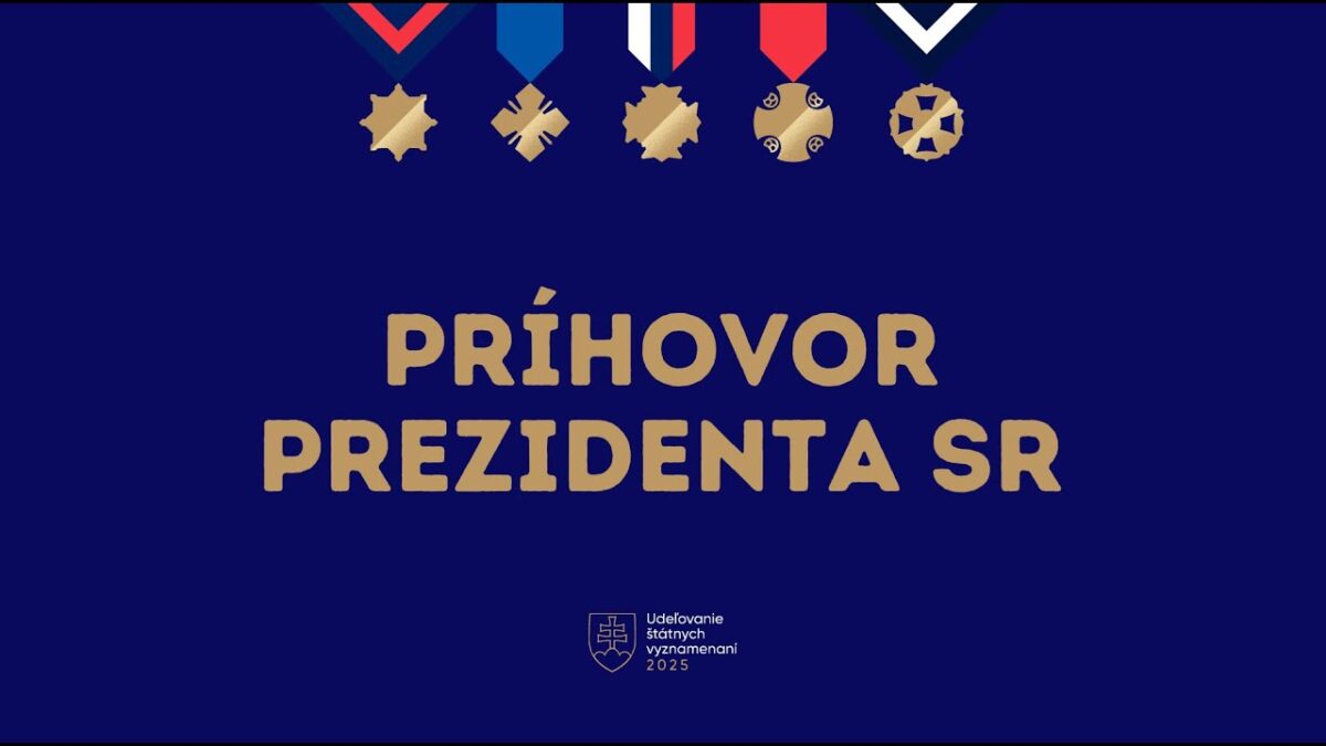 Štátne vyznamenania 2025 - príhovor prezidenta SR Štátne vyznamenania 2025 – príhovor prezidenta SR