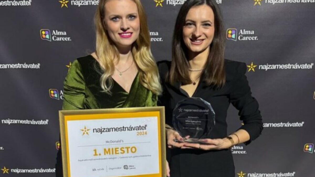 McDonald’s opäť obhájil víťazstvo v prestížnej ankete Najzamestnávateľ 2024