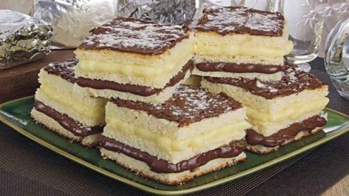 Dvojfarebný zákusok- S príchuťou vanilky a čokolády sme si ho okamžite obľúbili!