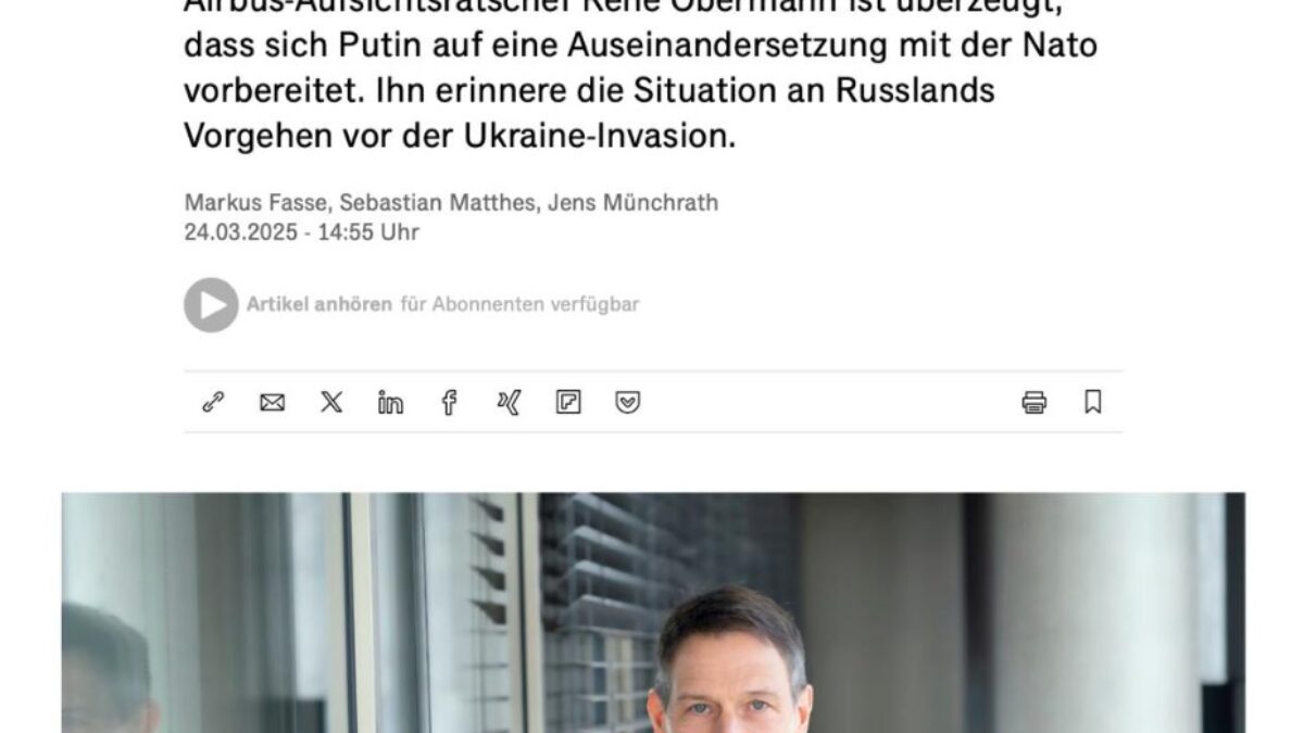 Handelsblatt: Obermann varuje pred ruským útokom na NATO pred rokom 2029