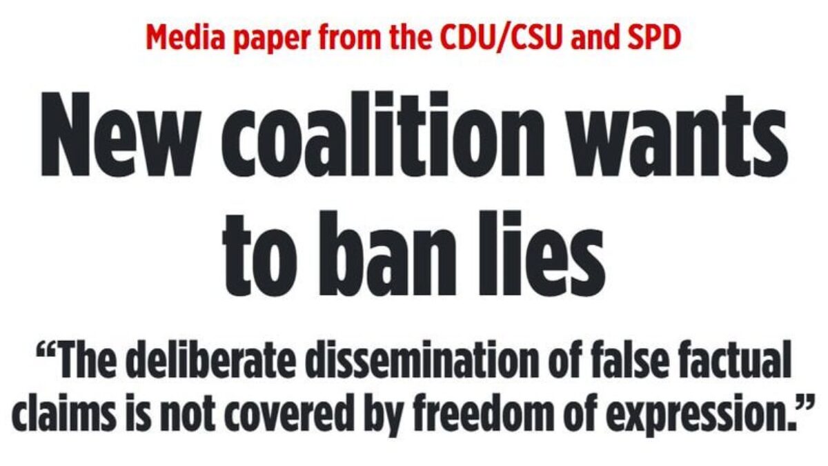 V Nemecku chce nová koalícia CDU/CSU/SPD zaviesť cenzúru