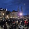 Demonštranti sa zhromaždili v slovinskej Ľubľane, aby sa postavili proti zvýšený...