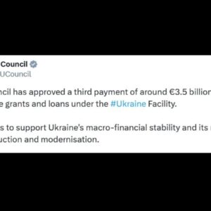 Rada EÚ schválila novú platbu pre Ukrajinu vo výške 3,5 miliardy eur