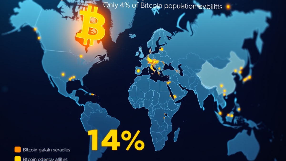 Len 4 % svetovej populácie vlastnia Bitcoin
