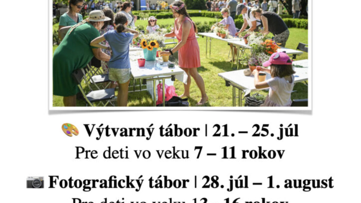 Letné tábory v kaštieli – tvorivé leto pre deti v Modre