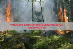 Mesto Poprad: Vyhlásenie času zvýšeného nebezpečenstva vzniku požiaru