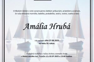 Mesto Trenčín: Amália Hrubá