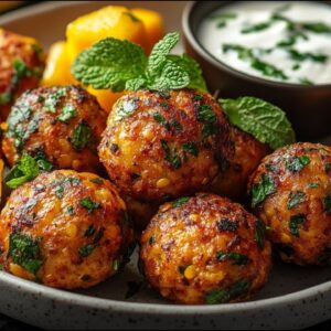 Vegánske šošovicové guľky s mangom a mätovým jogurtom – jednoducho vynikajúce a ...