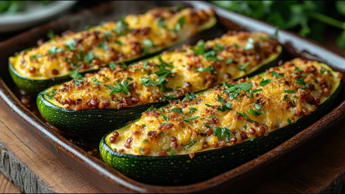 Tieto plnené cuketové člny s šošovicou sú lepšie ako mäso! Zdravé a vegánske