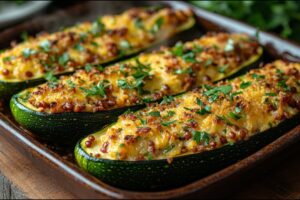 Tieto plnené cuketové člny s šošovicou sú lepšie ako mäso! Zdravé a vegánske