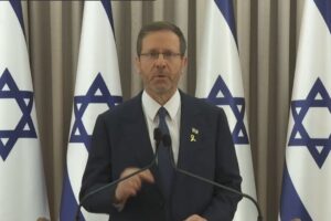 Izraelský prezident Isaac Herzog v sobotňajšom vyhlásení poďakoval americkému pr...