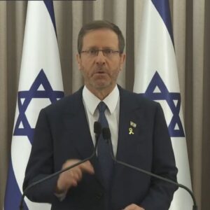 Izraelský prezident Isaac Herzog v sobotňajšom vyhlásení poďakoval americkému pr...