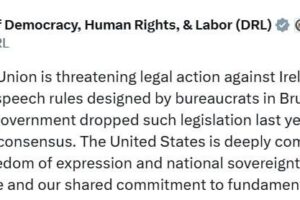 Ministerstvo zahraničných vecí USA vyjadrilo podporu Írsku v jeho boji proti zák...