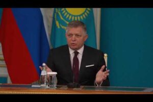 Tlačová konferencia predsedu vlády SR Roberta Fica a prezidenta Kazachstanu Kasy...