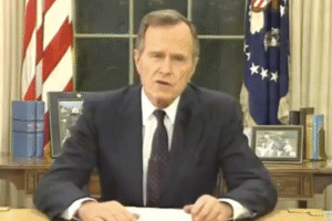 George Bush poslal americkú armádu a Národnú gardu, aby sa vysporiadali s nepoko...