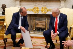 Spiegel nie je spokojný so správaním kancelára Merza počas stretnutia s americký...