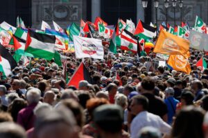 Státisíce ľudí protestovali v Ríme za Palestínčanov
