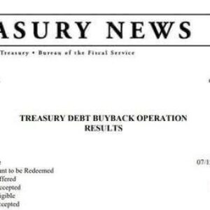 USA práve kúpili svoj vlastný dlh v hodnote 10 miliárd dolárov.