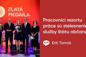 Erik Tomáš odovzdal rezortné vyznamenania výnimočným zamestancom jeho rezortu