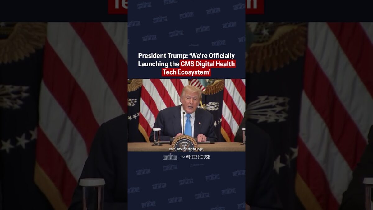 Prezident Trump: "Oficiálne spúšťame digitálny zdravotnícky technologický ekosystém CMS." Prezident Trump: „Oficiálne spúšťame digitálny zdravotnícky technologický ekosystém CMS.“