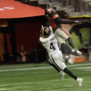 Robert Carter Jr. predviedol zákrok roka pri tomto úžasnom zachytení lopty v CFL...