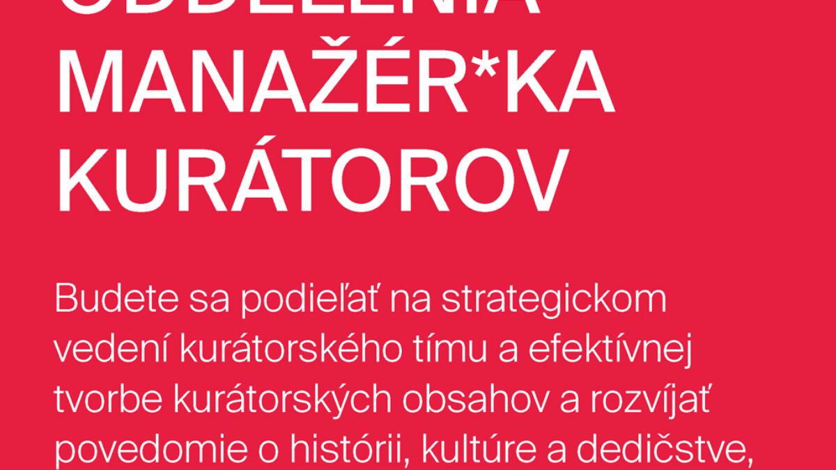 Múzeum mesta Bratislavy: Práca v Múzeu mesta Bratislavy: pridáš sa k nám?