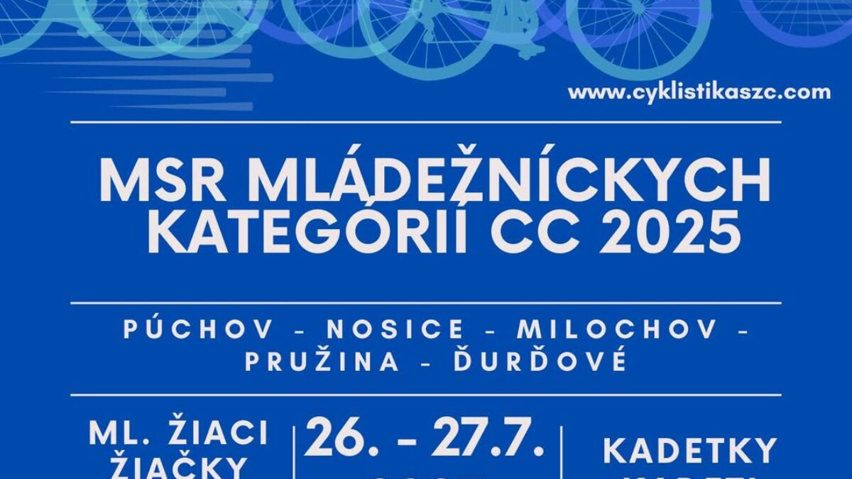 Mesto Považská Bystrica: V sobotu sa budú konať Majstrovstvá Slovenska mládežníckych kategórií v cestnej cyklistike , ktoré budú smerovať po trase Púchov-Nosice-Milochov a naspäť.