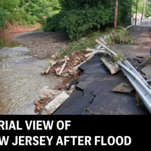 Letecké zábery New Jersey po povodniach