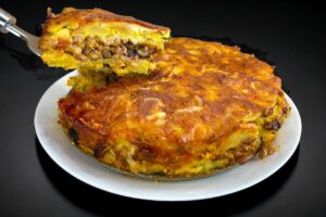 Zemiakovo-mäsová pochúťka.