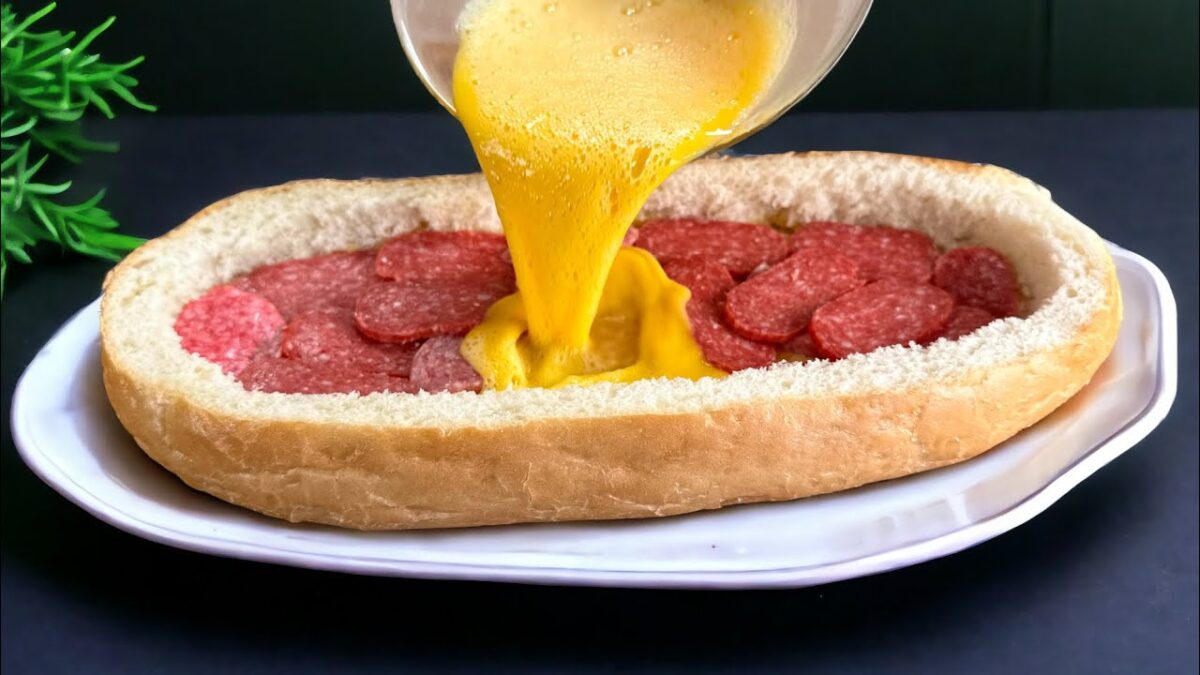 Zapečený plnený chlieb