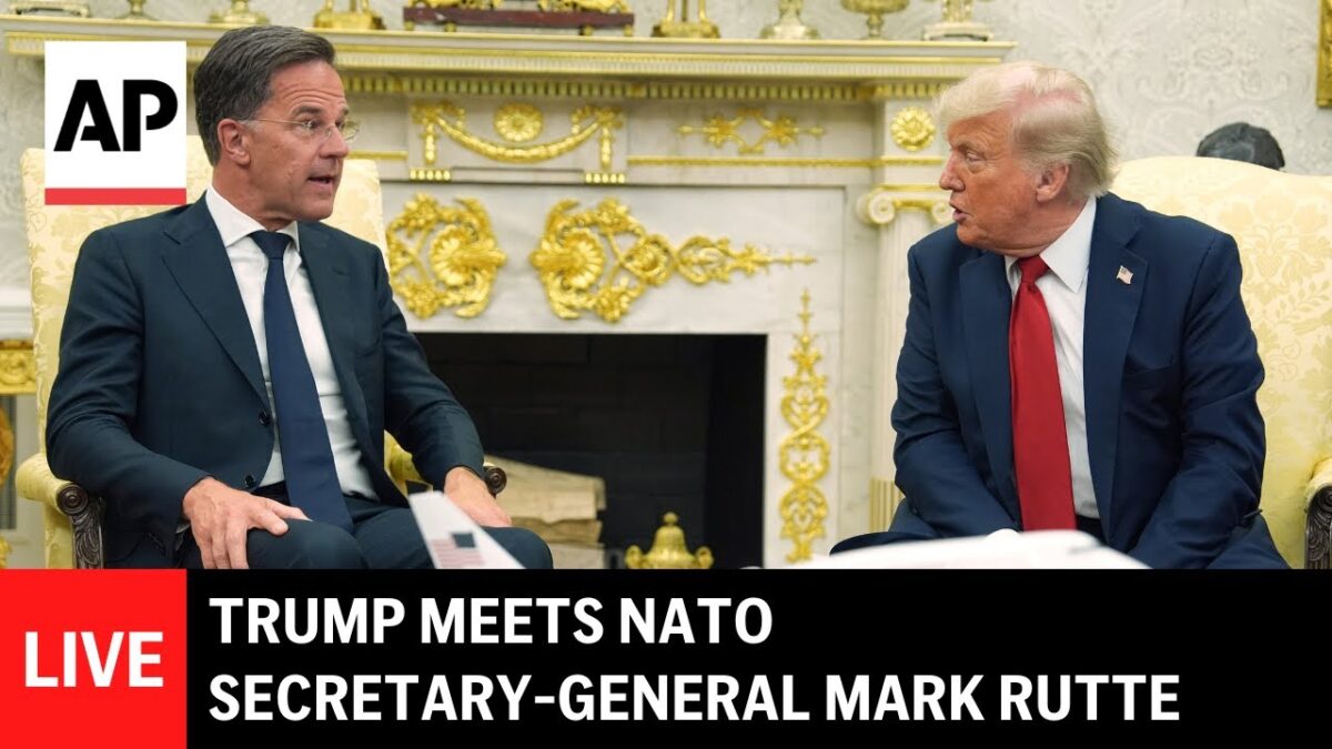 Trump sa stretáva s generálnym tajomníkom NATO Markom Ruttem v Oválnej pracovni