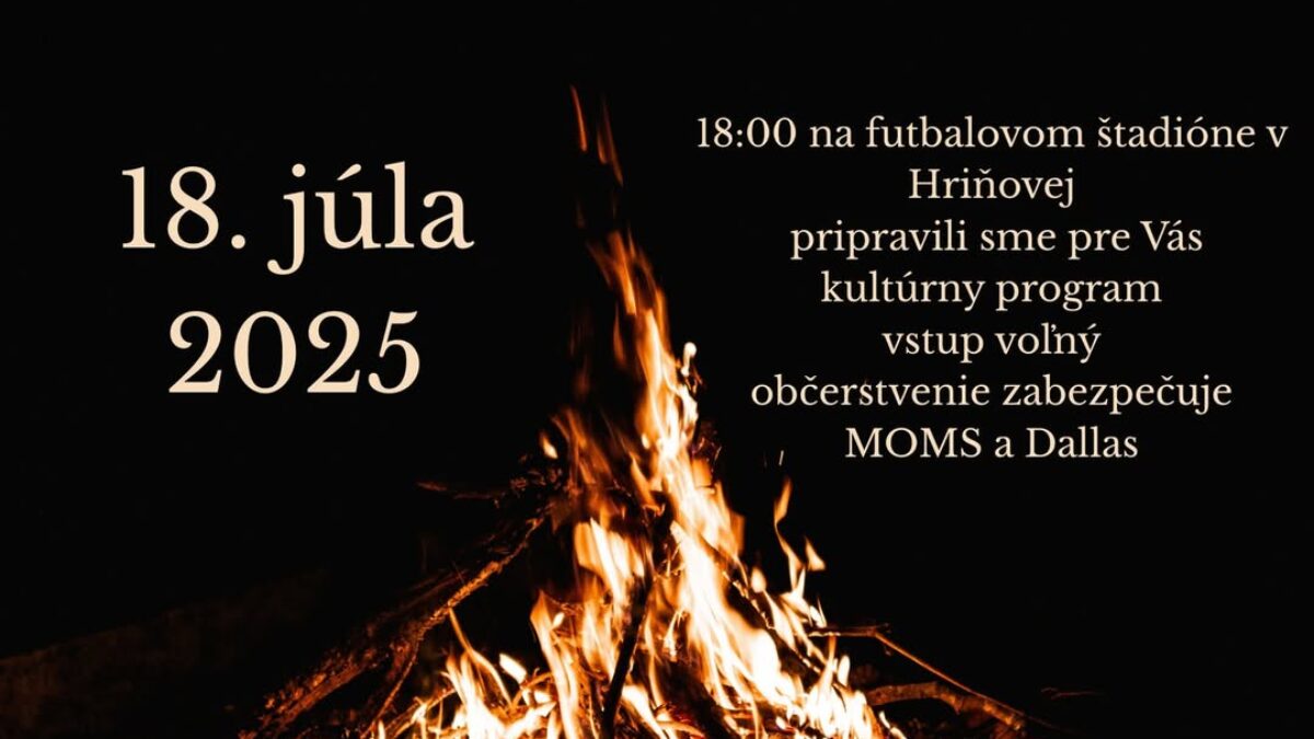 Mesto Hriňová: DNES! Vatra zvrchovanosti v Hriňovej – Príďte s nami osláviť 33. výročie Deklarácie SNR!