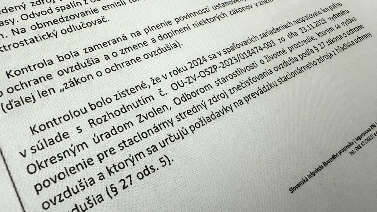 Mesto Zvolen: TRVALO TO DLHO, NO POZNÁME ZNEČISŤOVATEĽA OVZDUŠIA