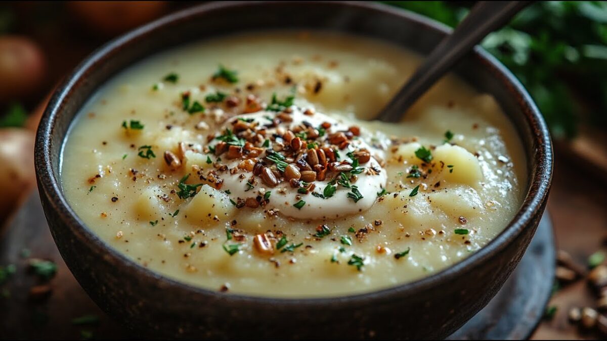 Krémová karfiolovo-zemiaková polievka – jednoduchý recept na chladné dni, vegánska zimná polievka