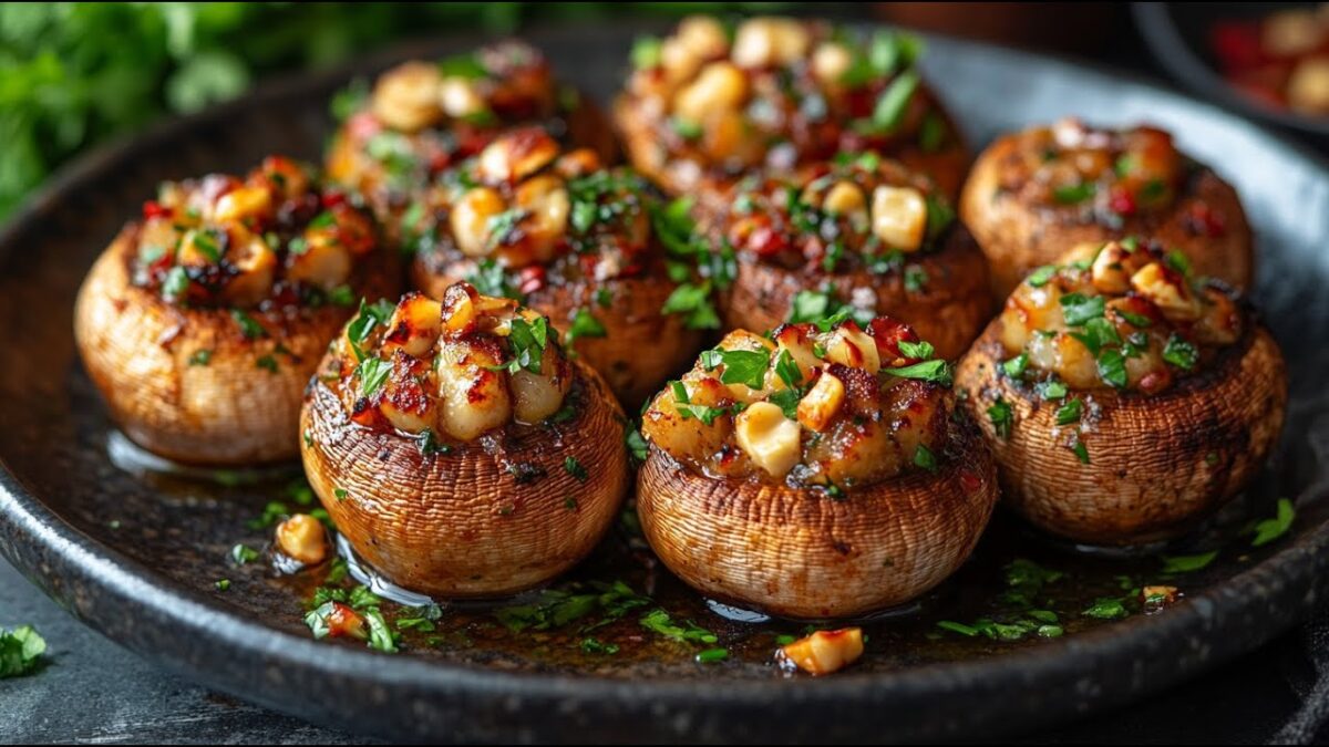 Plnené huby – vegánsky predjedlo hotové za 15 minút!