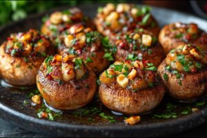 Plnené huby – vegánsky predjedlo hotové za 15 minút!