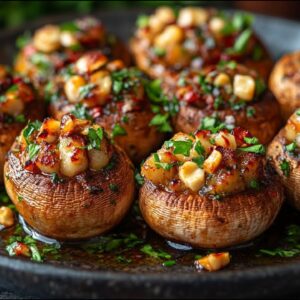 Plnené huby – vegánsky predjedlo hotové za 15 minút!