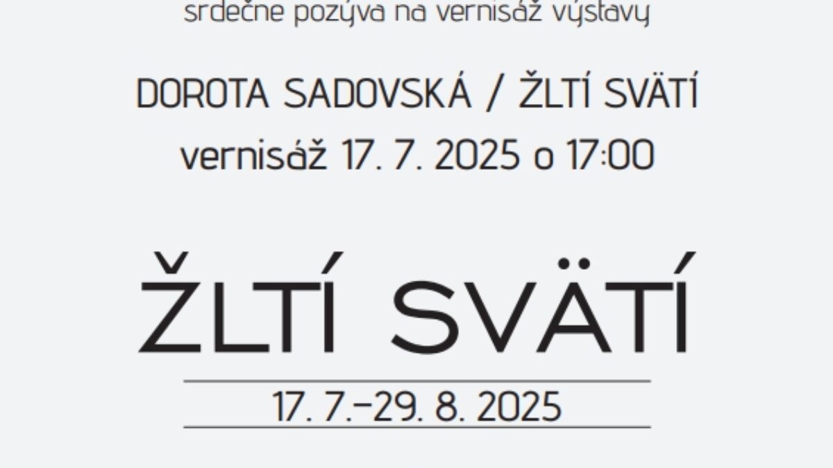 Kultúra Topoľčany: Srdečne Vás pozývame do Galérie mesta Topoľčany na vernisáž