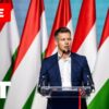 Peter Magyar štartuje volebnú kampaň strany Tisza pre voľby 2026 na kongrese v M...