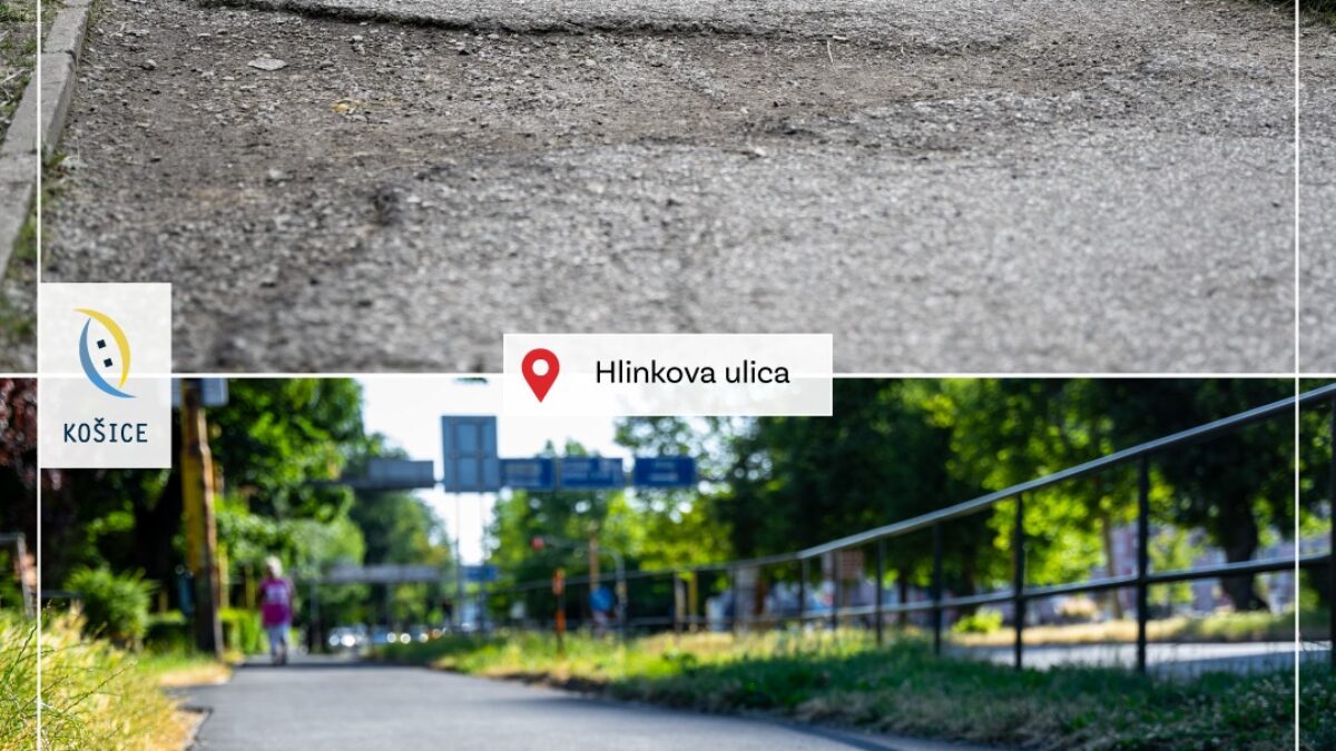 Mesto Košice: HLINKOVA PRED A PO: ĎALŠÍ CHODNÍK V KOŠICIACH DOSTAL NOVÝ ŠAT