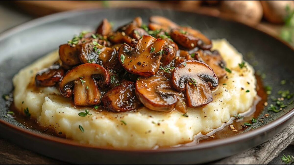 Vegánske hubové ragú s razítkami zo zemiakov – výdatné, krémové Vegánske hubové ragú – výdatné, krémové a jednoducho chutné!
