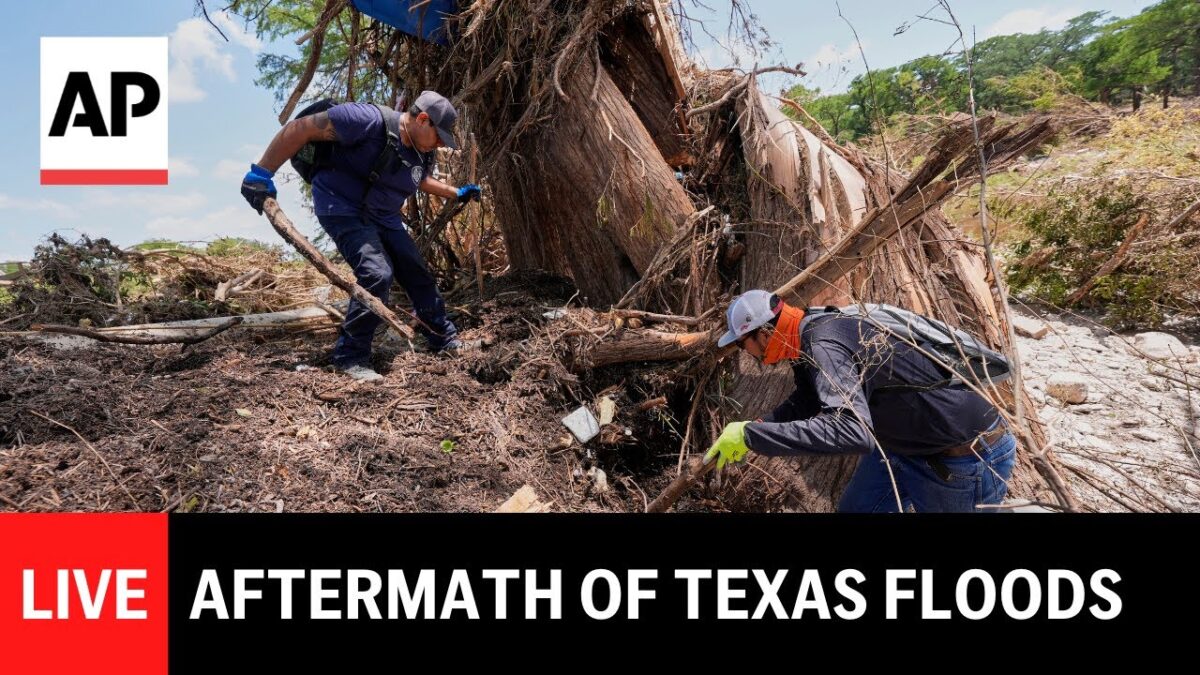 Následky bleskových povodní v Texase