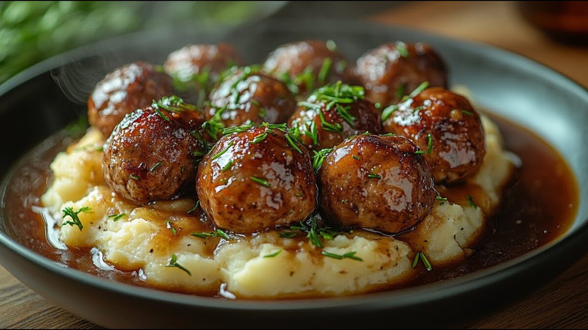 Vegánske šošovkové guľôčky s pyré z predvarených zemiakov - musíte Vegánske šošovicové guľôčky s pyré z predvarených zemiakov