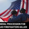 Pohrebný sprievod za idahoských hasičov, ktorí zahynuli pri zásahu proti lesnému...