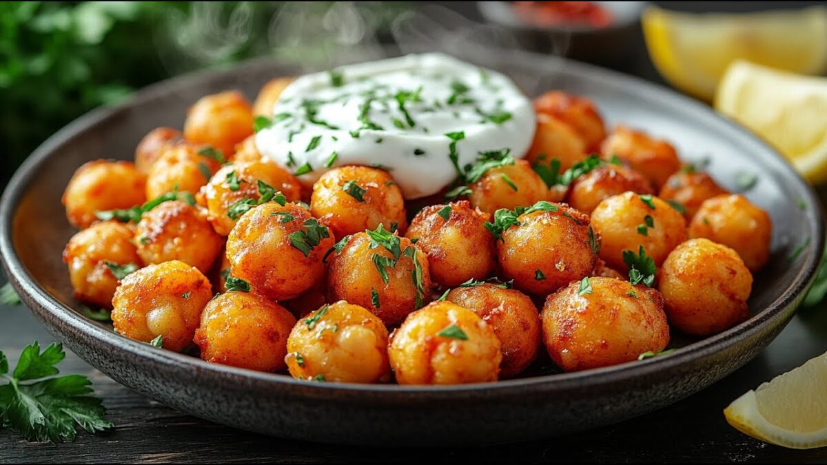 Chrumkavá sladká zemiaková cícerová pomazánka