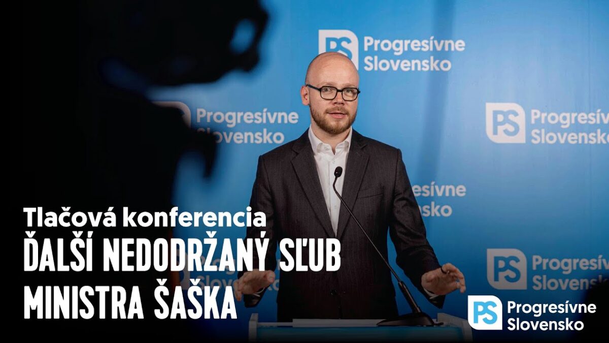 Ďalší nedodržaný sľub ministra Šaška | Tlačová konferencia PS, 2. júl 2025