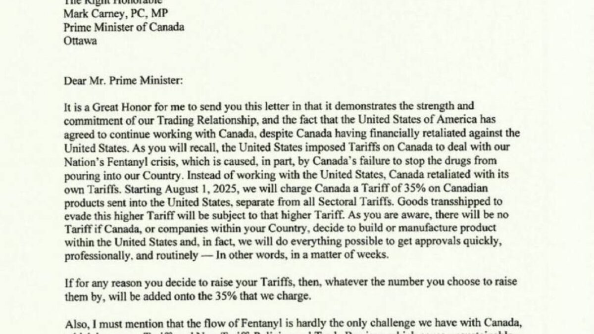 Trumpova facka Kanade: 35% clá!