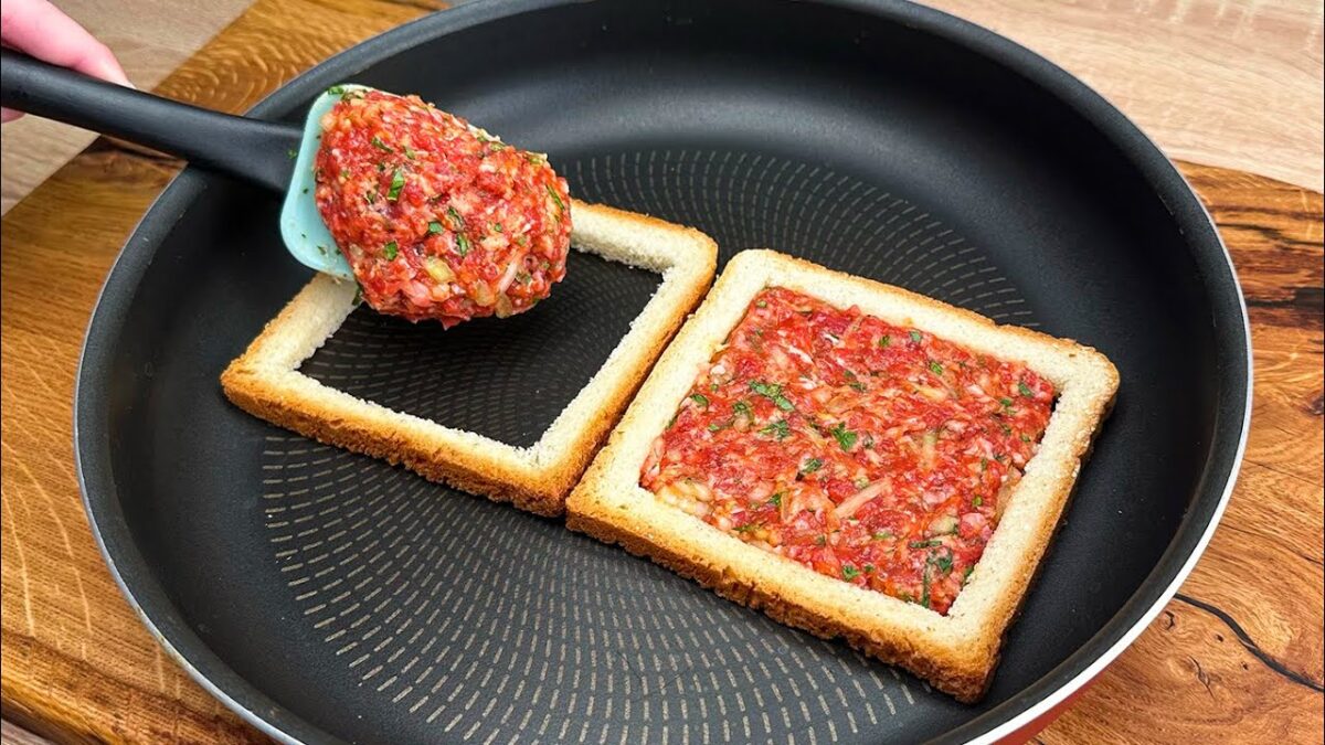 Rýchle a chutné jedlo z mäsa a chleba