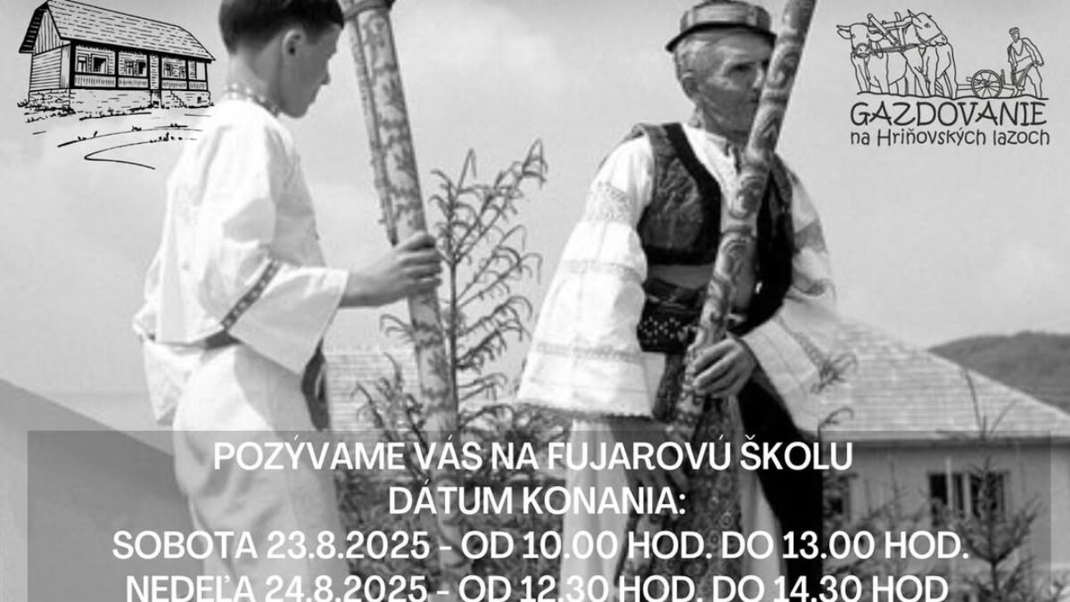 Mesto Hriňová: „FUJAROVÁ ŠKOLA v Hriňovej!“