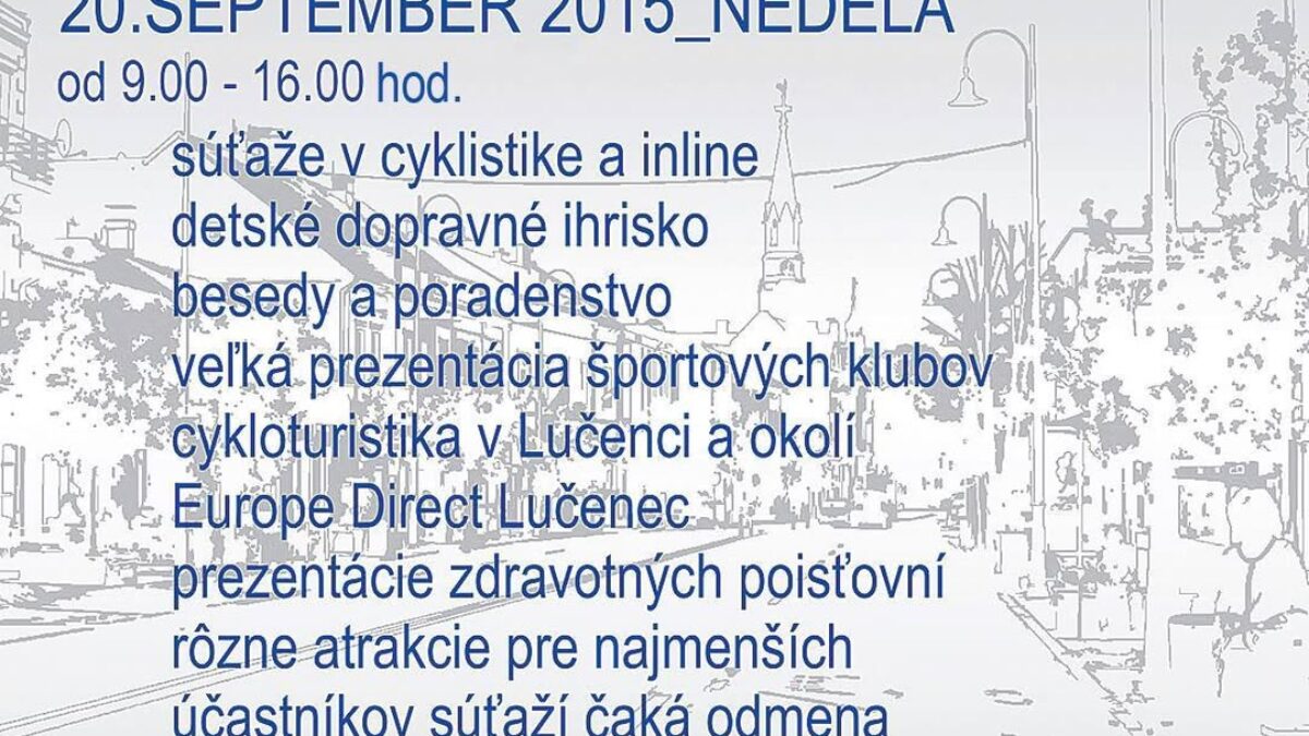 Mesto Lučenec: „Európsky týždeň mobility v Lučenci: MHD zadarmo, bez áut, súťaže a viac“